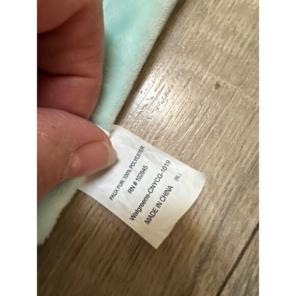 Happy Go Fluffy Walgreens My1st Easter Bunny Lovey Blanket Baby Gift Blue & Brow - Picture 4 of 6